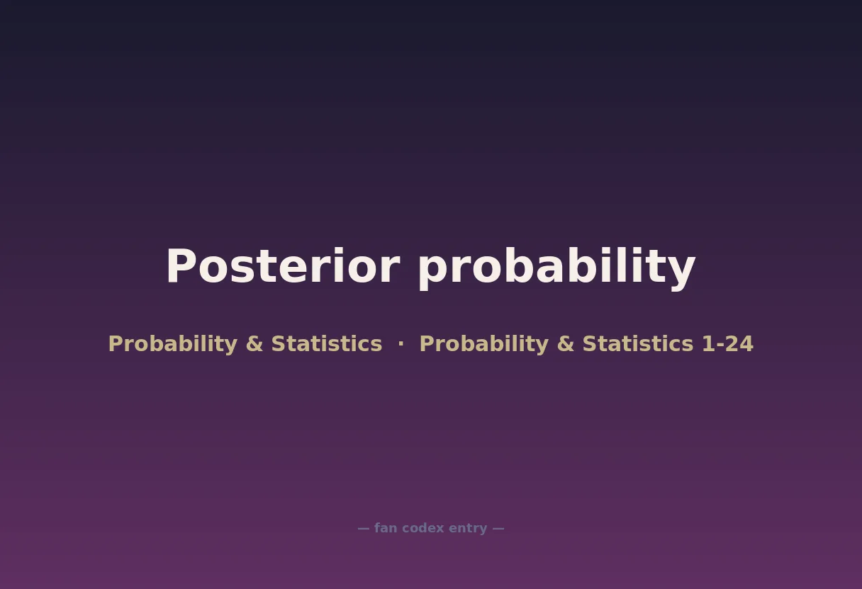 Posterior probability
