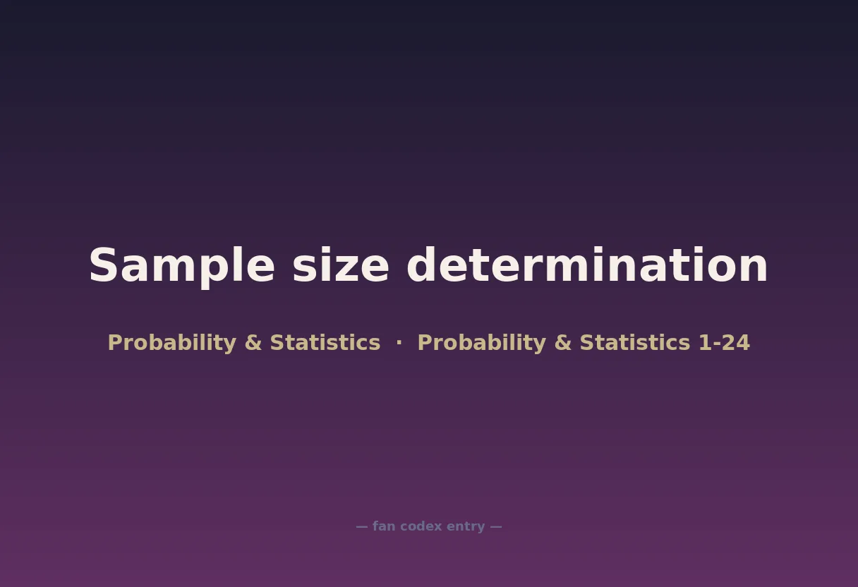 Sample size determination