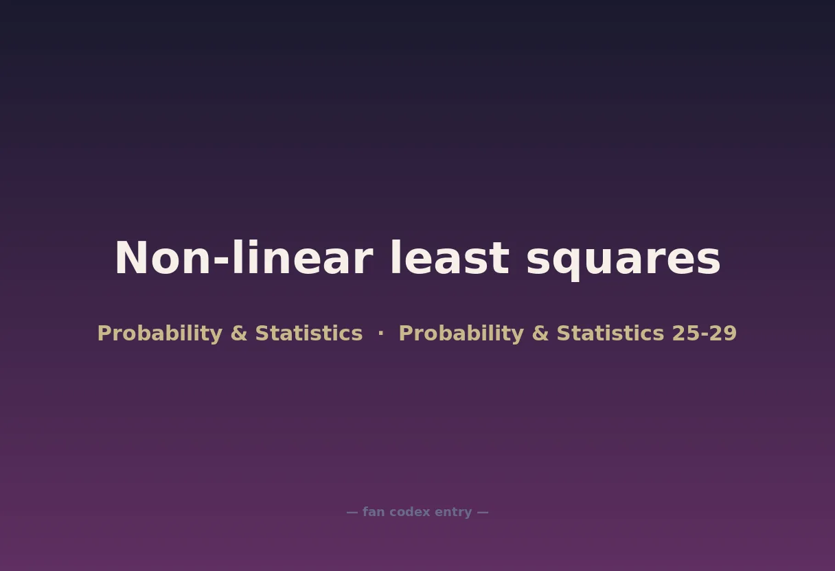 Non-linear least squares